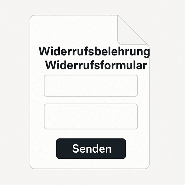 Widerrufsbelehrung und Widerrufsformular