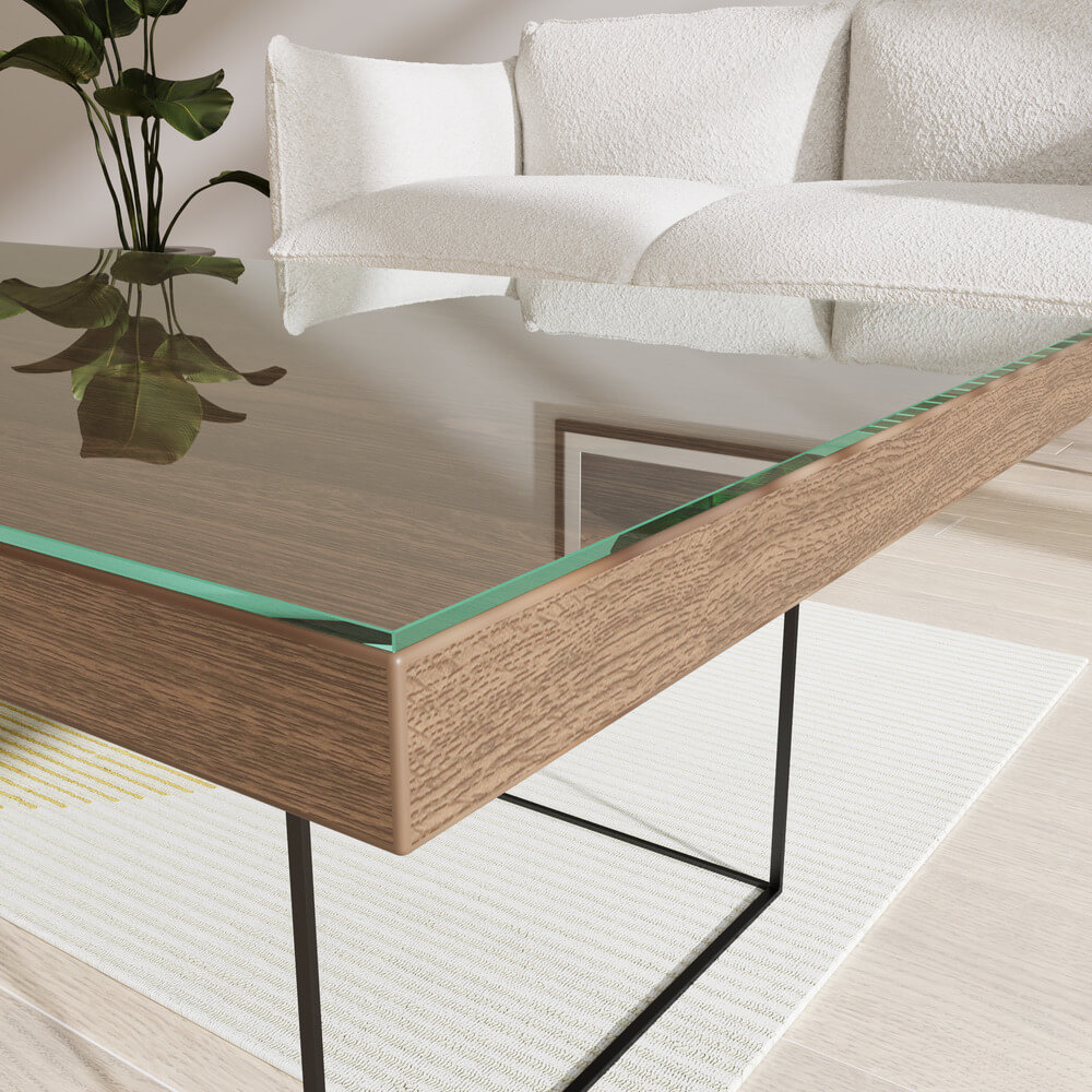 Tisch-Auflageplatte aus Weissglas 6mm
