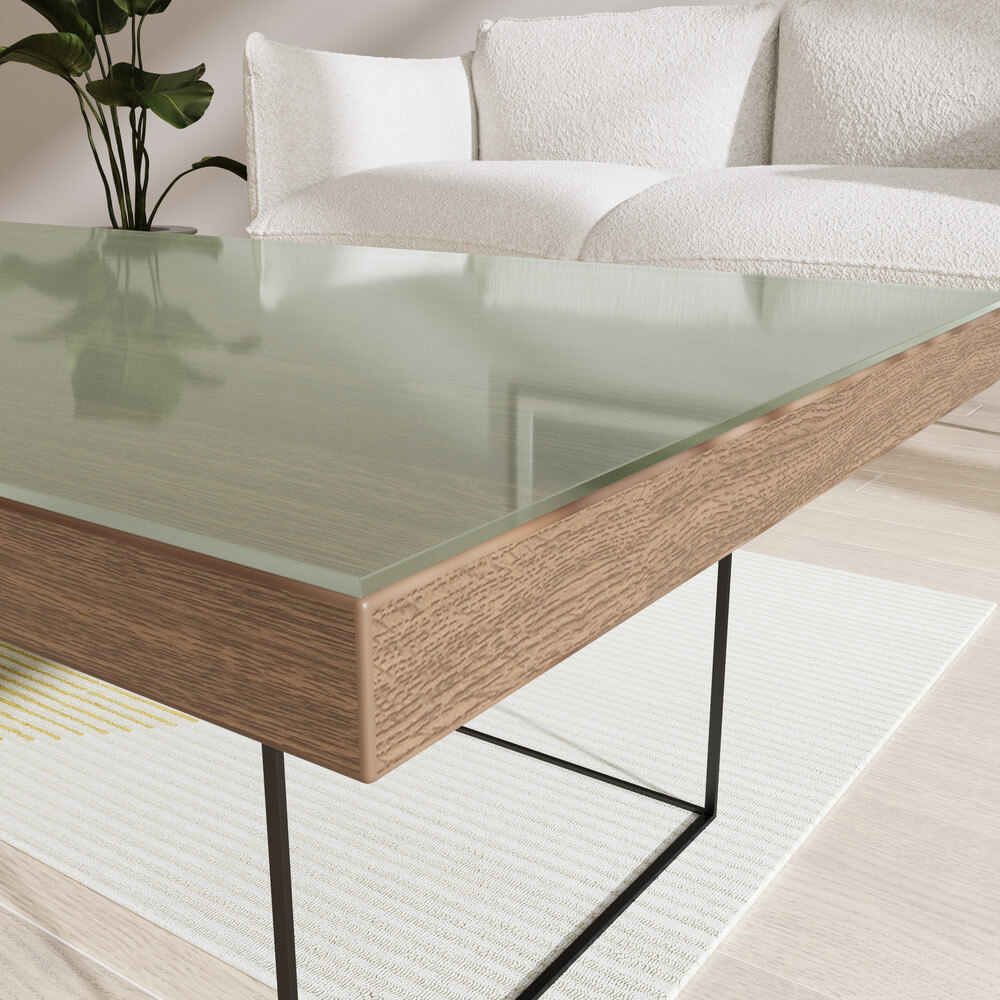 Tisch-Auflageplatte Satinato aus Floatglas 4mm
