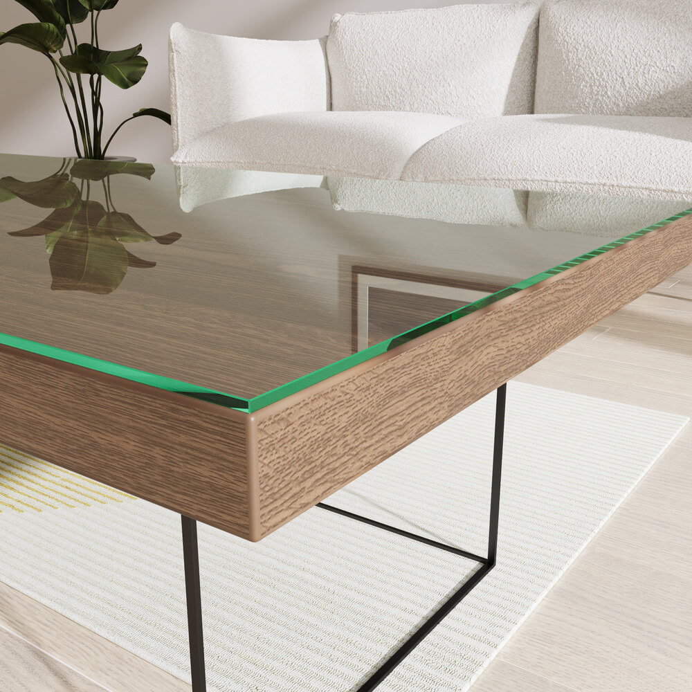 Tisch-Auflageplatte aus Floatglas 4mm