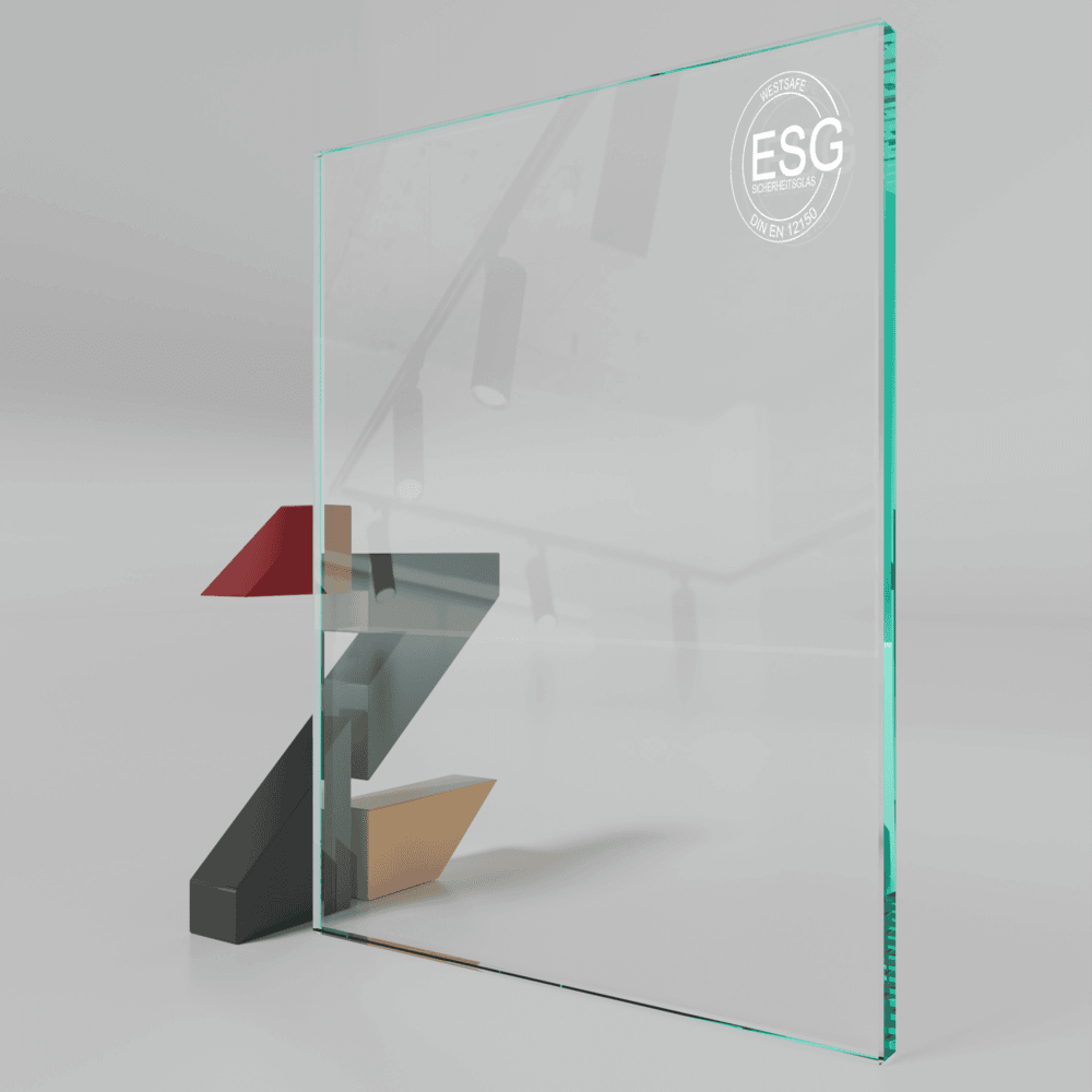 ESG Weissglas klar nach Maß – brillante Optik für Möbel, Türen und Glasduschen