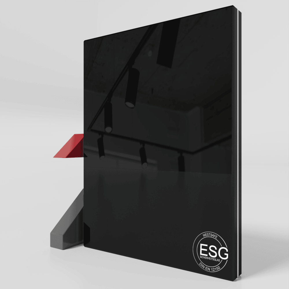 VSG 17.52mm absolut Black aus 2 x ESG Glas