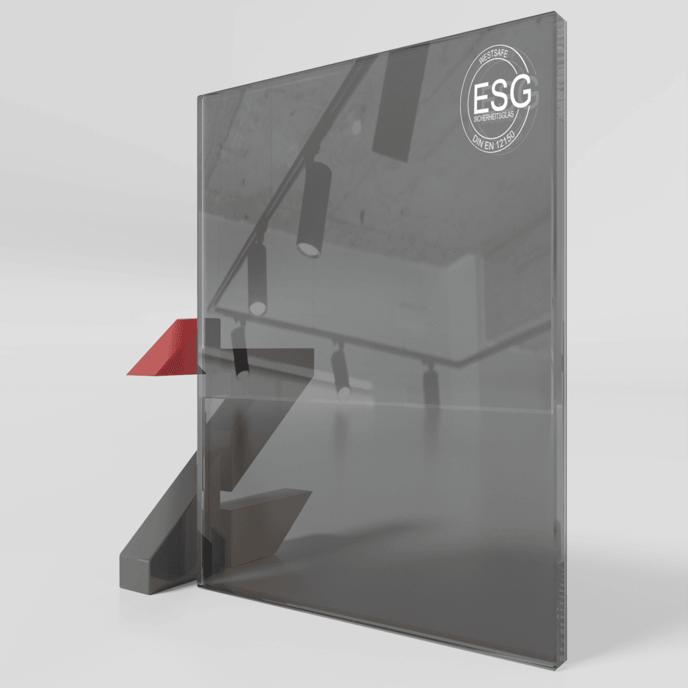 ESG Glas getönt klar nach Maß – Grau oder Bronze Designglas für modernes Interieur
