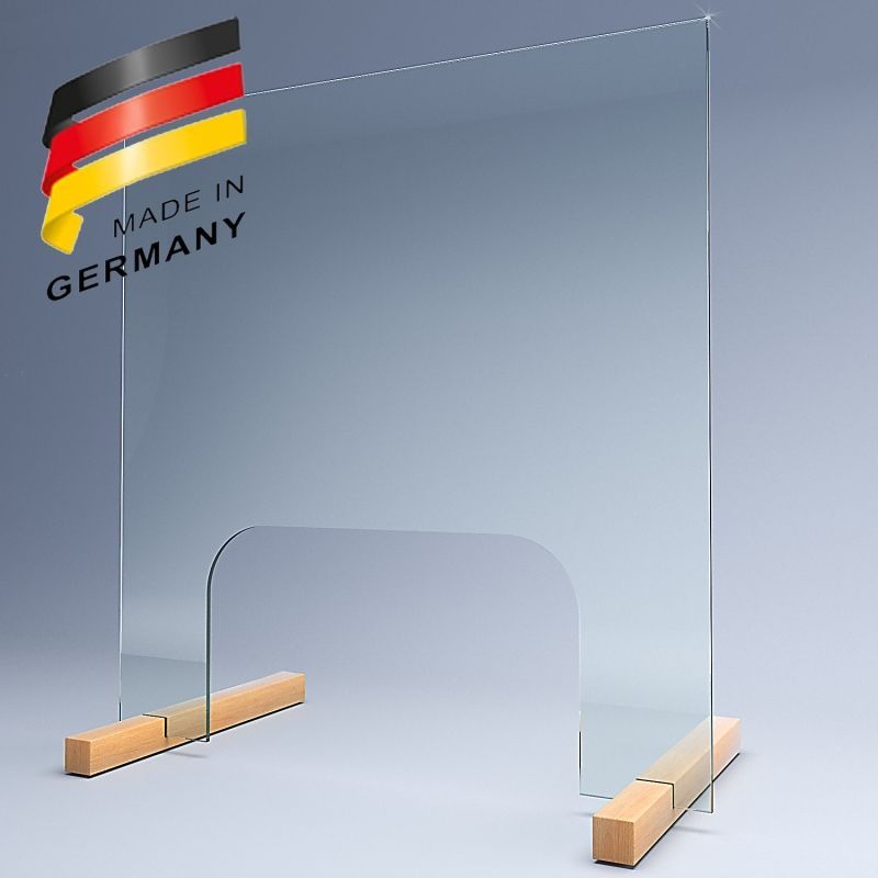Spuckschutz - echtes Sicherheitsglas mit grosser Durchreiche ESG A2