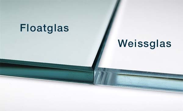 Tisch-Auflageplatte aus Weissglas 6mm